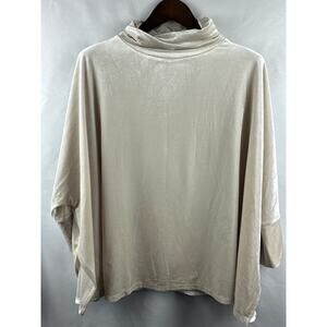 Women’s Luxe Wynne Layers Cream Velvet Turtleneck Size XL